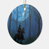 Décoration En Céramique Mystérieux Chevalier Noir dans la Forêt Lune (Gauche)