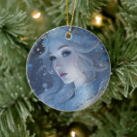 Décoration En Céramique Mystical Ice Queen - Imaginaire Winter Goddess Art<br><div class="desc">Découvrez la beauté enchanteresse de l'hiver avec notre Portrait Imaginaire de la peinture de la Reine des neiges d'hiver présenté sur un ornement. Ce magnifique morceau est parfait pour ajouter une touche de magie à votre décor de vacances.</div>