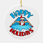 Décoration En Céramique Nage Santa Claus Noël Vacances Nage (Dos)