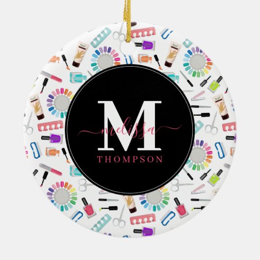 Décoration En Céramique Nails Manicure Pedicure Beauty Salon Monogram (Dos)