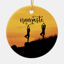 Namaste Silhouette femme Méditation spirituelle Yo