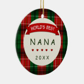 Décoration En Céramique Nana Holiday Plaid Noël Cadeaux (Droite)