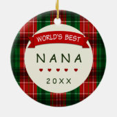 Décoration En Céramique Nana Holiday Plaid Noël Cadeaux (Dos)