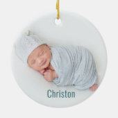 Décoration En Céramique Nana's 1st Christmas Photo Ornament (Dos)