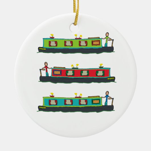 Décoration En Céramique Narrowboat (Devant)