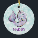 Décoration En Céramique Narwhal Unicorn Of The Sea Cute Kids<br><div class="desc">The narwhal,  the unicorn of the sea is a much loved sea animal. Add your name,  a date,  or special message to this cute design.</div>