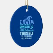 Décoration En Céramique Natation - Je nage (Droite)
