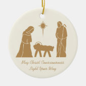 Décoration En Céramique Nativité de Noël Inspirationnel dire Gold Creative (Devant)