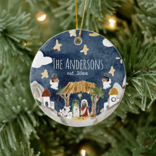 Décoration En Céramique Nativité noire africaine Noël