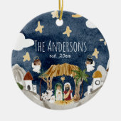 Décoration En Céramique Nativité noire africaine Noël (Devant)