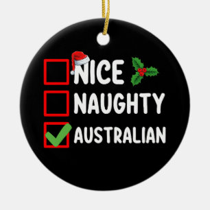 Décoration En Céramique Naughty Nice Australie Liste de Noël