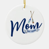 Décoration En Céramique Nautical Mom Established Navy Blue Script  (Devant)