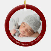 Décoration En Céramique Né en Pandemic Baby 1er Noël Solide (Dos)