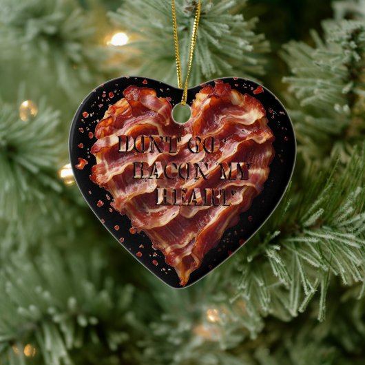 Décoration En Céramique Ne Va Pas Bacon Mon Coeur, Drôle (Arbre)