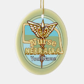 Décoration En Céramique Nebraska Nurse Caduceus (Droite)