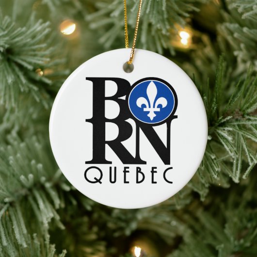 Décoration En Céramique NÉE AU Québec (Arbre)