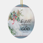 Décoration En Céramique Neige couvert Psaume À feuillage persistant 46:10  (Droite)