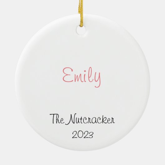 Décoration En Céramique Neige/Fleurs Nutcracker personnalisables (Dos)