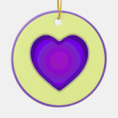 Décoration En Céramique NEON & coeur violet battre (Devant)