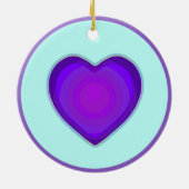 Décoration En Céramique NEON & coeur violet battre (Dos)