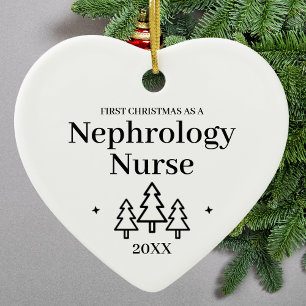 Décoration En Céramique Nephrology Nurse Nouvel emploi Noël