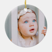 Décoration En Céramique N'est-elle pas super fille premier Noël (Dos)