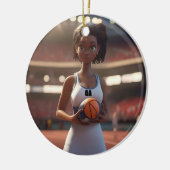 Décoration En Céramique Netball Girl, (Gauche)