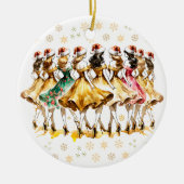 Décoration En Céramique Neuf Dames | Douze jours de Noël (Devant)