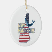 Décoration En Céramique New Hampshire États-Unis Retro State Map (Droite)