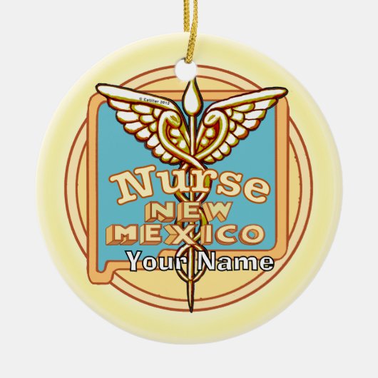 Décoration En Céramique New Mexico Nurse Caduceus (Devant)