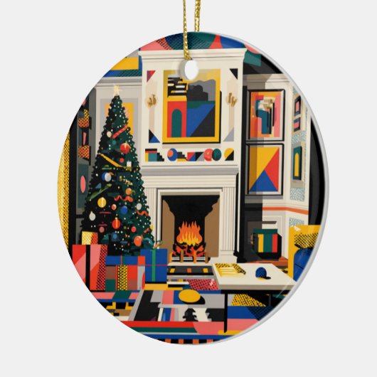 Décoration En Céramique New Wave 1980s Pop Art Christmas (Gauche)