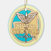 Décoration En Céramique New York Nurse Caduceus (Gauche)