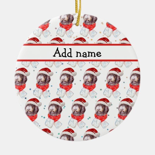 Décoration En Céramique Newfypoo Dog Breed Christmas Stars (Devant)