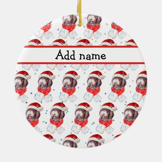 Décoration En Céramique Newfypoo Dog Breed Christmas Stars (Dos)