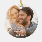 Décoration En Céramique Newly Weds A Engagé Notre Premier Noël Ensemble (Devant)