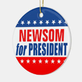 Décoration En Céramique "NEWSOM for PRESIDENT" (Gauche)