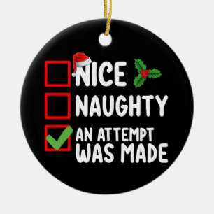 Décoration En Céramique Nice Naughty Une Tentative A Été Fait Liste De Noë