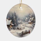 Décoration En Céramique Nice village la nuit de Noël (Gauche)