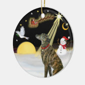 Décoration En Céramique NightFlight- Brindle Greyhound (Gauche)