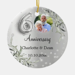 Décoration En Céramique noces d'argent 60 ans de mariage diamants photo