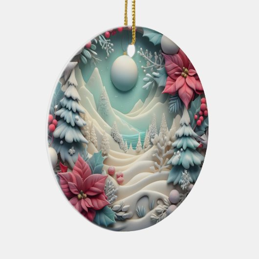 Décoration En Céramique Noël 3D (Droite)