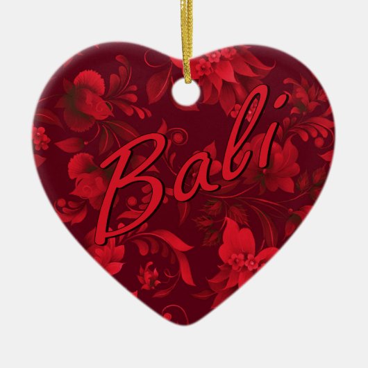 Décoration En Céramique Noël à Bali Batik 1 (Devant)