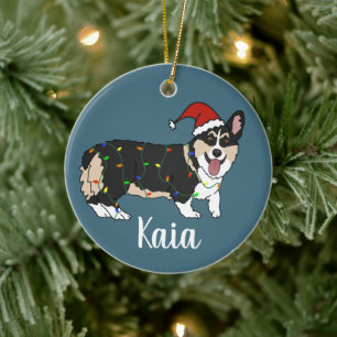 Décoration En Céramique Noël à Corgi