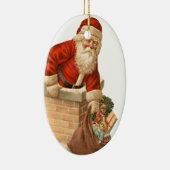 Décoration En Céramique Noël à l'ancienne, Père Noël (Droite)