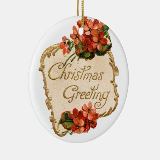 Décoration En Céramique Noël à l'ancienne, salutation (Droite)