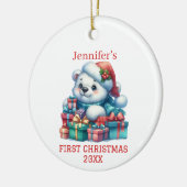 Décoration En Céramique Noël à l'ours mignon (Gauche)