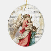 Décoration En Céramique Noël Ange Ailes Musique Or Enfant Religieux (Gauche)