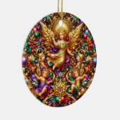 Décoration En Céramique NOËL ~ Anges 19e siècle ~ (Droite)