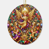Décoration En Céramique NOËL ~ Anges 19e siècle ~ (Gauche)