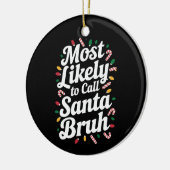 Décoration En Céramique Noël appellera probablement Père Noël Bruh Famille (Gauche)